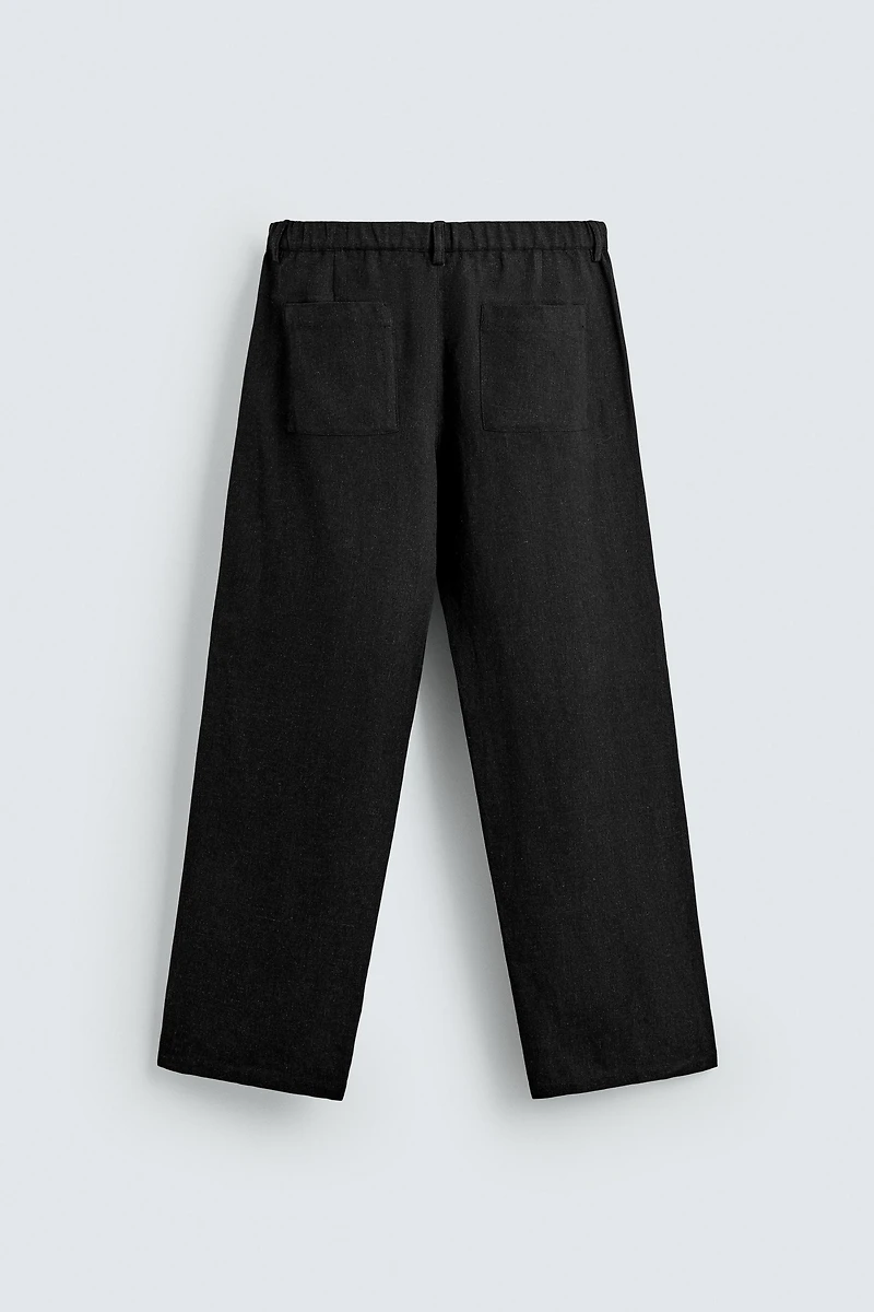 RELAXED FIT VISCOSE-HEMP PANTS
