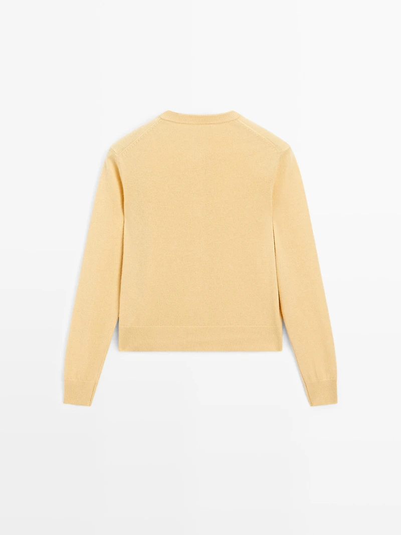 Cardigan boutons dorés 100 % laine
