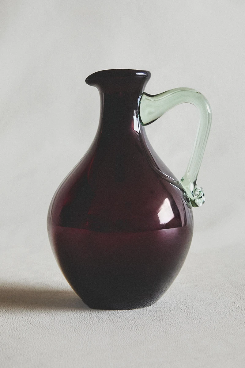 COLORED GLASS VASE