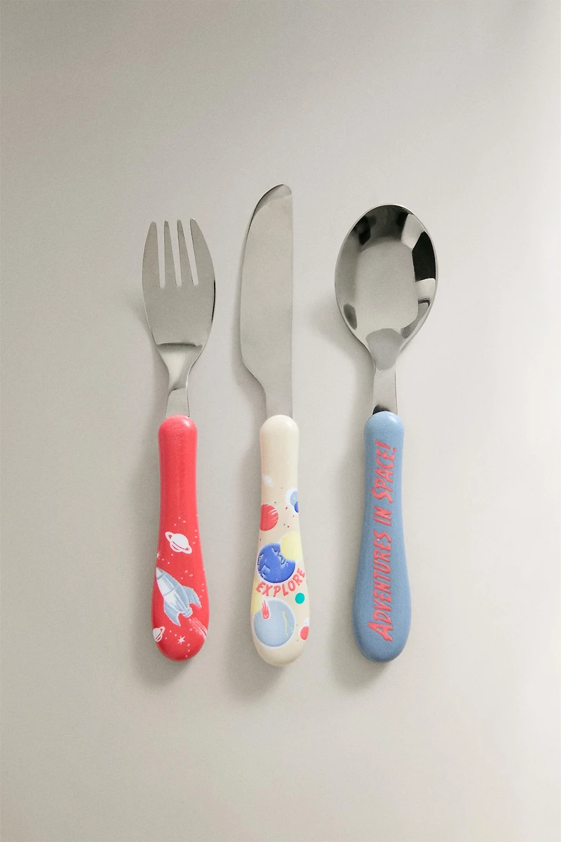 KIDS' SPACE FLATWARE SET