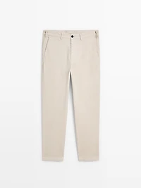 Slim fit corduroy trousers