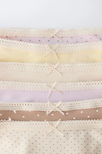 1 1/2-6 ANS/ LOT DE SIX CULOTTES À POIS