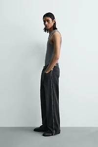 FLARE FIT ZIPPER JEANS