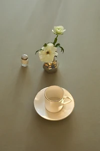 RIMMED BONE CHINA COFFEE CUP AND SAUCER
