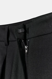 STRAIGHT LEG BELTED PANTS