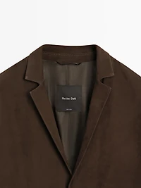 Nubuck leather blazer