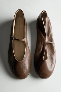 Ballerine en cuir souple
