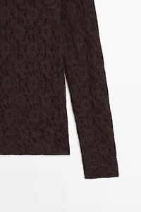 Long sleeve lace detail T-shirt
