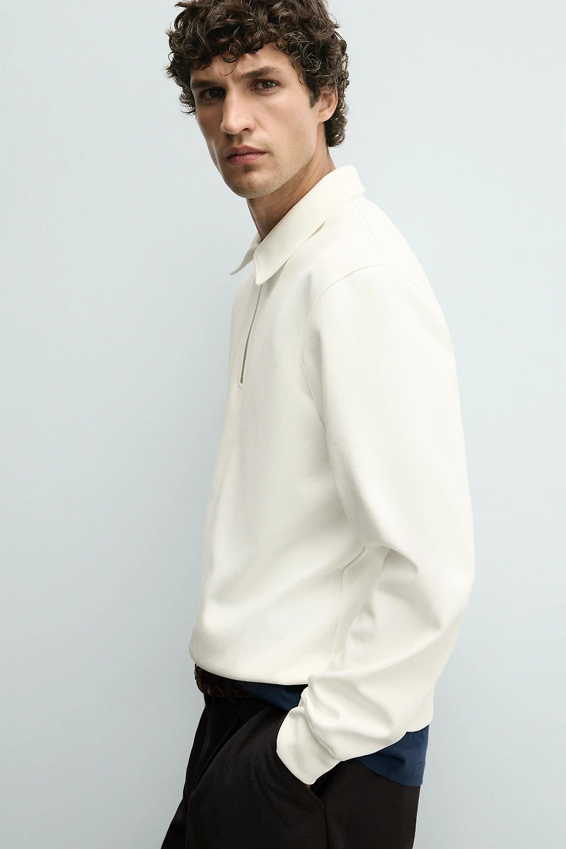 SWEAT POLO INTERLOCK ZIPPÉ
