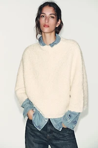 CHUNKY KNIT CAPE JUMPER