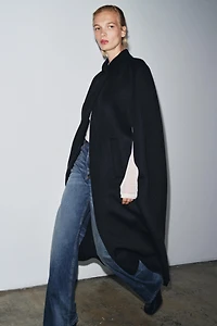 WOOL BLEND OVERSIZE CAPE ZW COLLECTION LIMITED EDITION