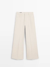 High-waist palazzo jeans