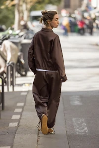 SATIN ZIP-UP JACKET