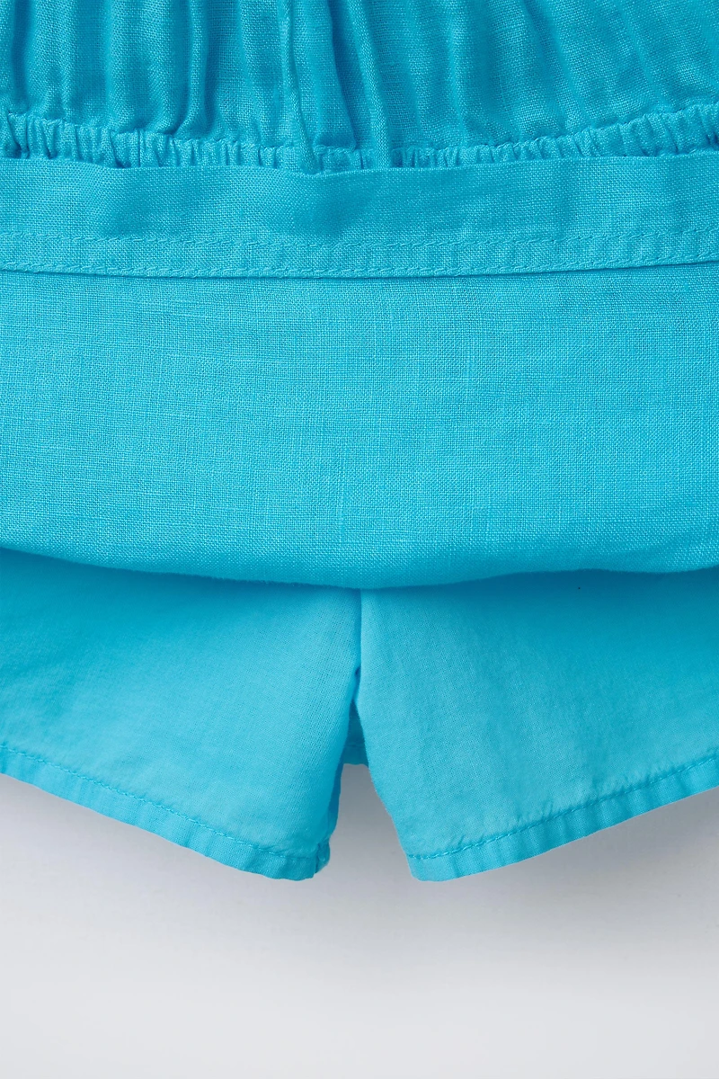 100% LINEN FLOUNCE SKORT