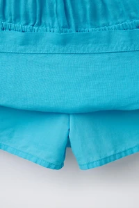 100% LINEN FLOUNCE SKORT