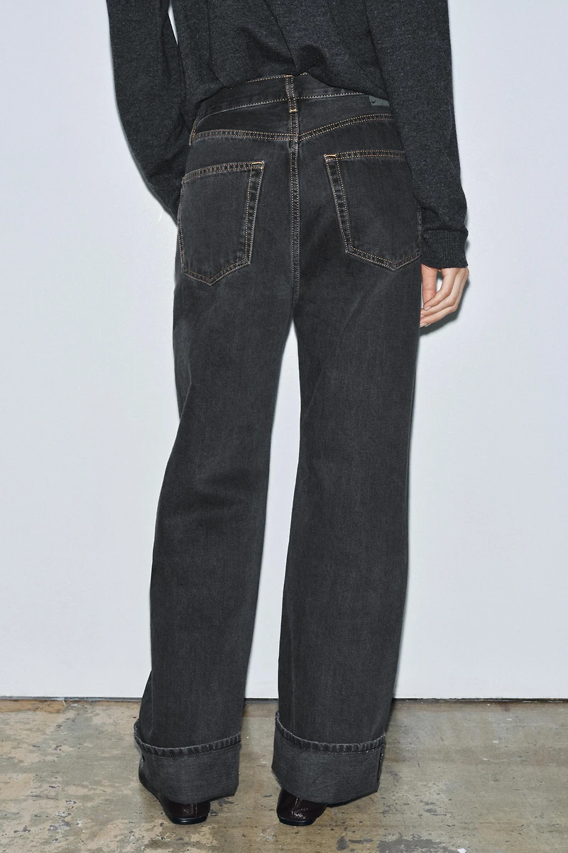 ZW COLLECTION MID-RISE BAGGY JEANS