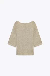 TOP CAPE EN MAILLE AJOURÉE