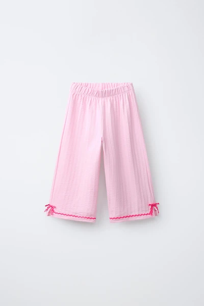 CONTRASTING RIPPLE TEXTURE CULOTTES