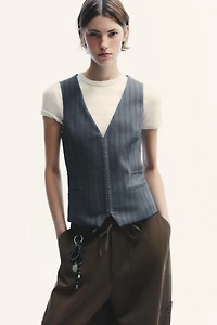 PINSTRIPE TOP VEST