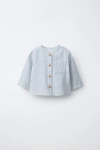 CHEMISE À RAYURES AVEC LIN