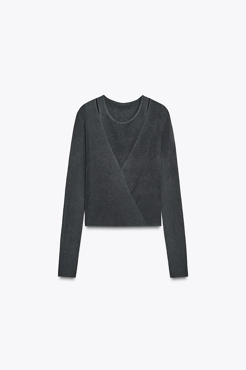 MULTI-POSITION KNIT TOP