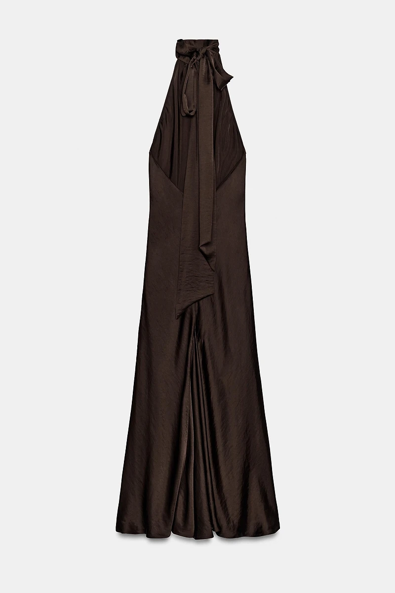 ZW COLLECTION SATIN HALTER DRESS