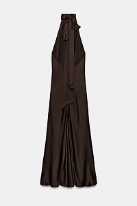ZW COLLECTION SATIN HALTER DRESS