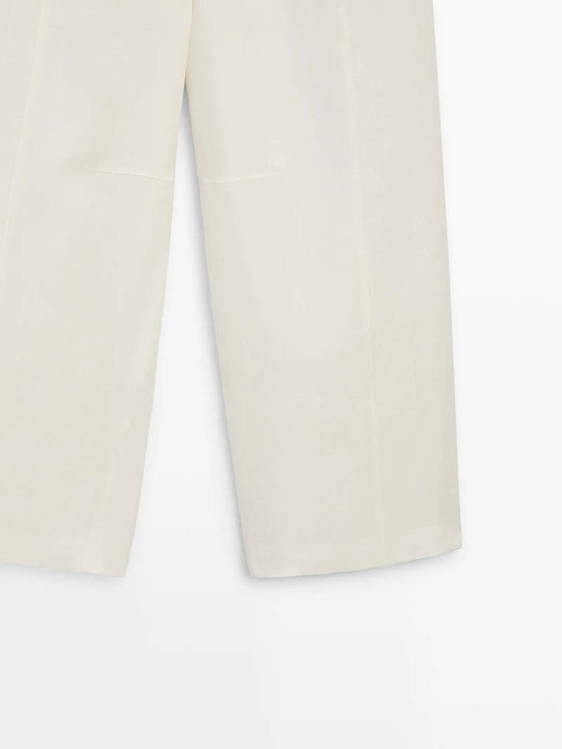Linen barrel fit pants