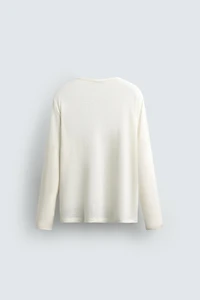 HEMP-VISCOSE BUTTON NECK T-SHIRT