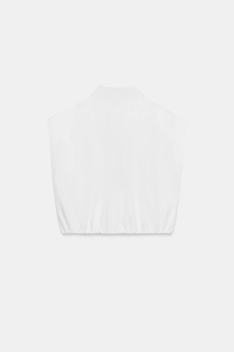 BALLOON CROPPED SHIRT