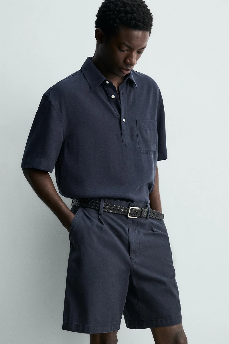 CHEMISE POLO FLUIDE EN LYOCELL