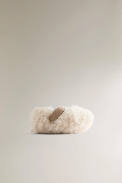 FAUX SHEARLING BALLERINA BOOTIES