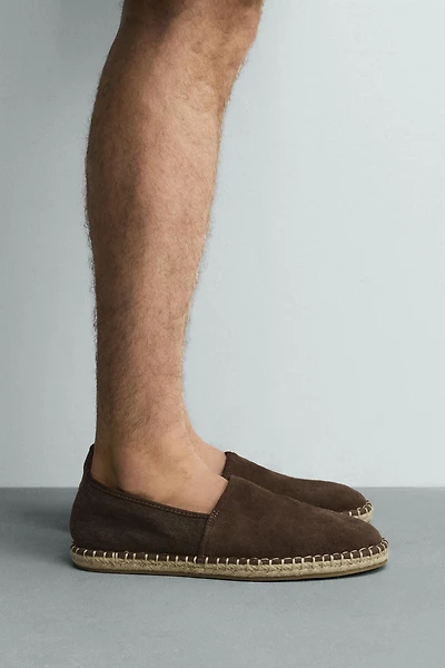 COMBINATION LEATHER ESPADRILLES