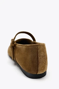 SUEDE BALLET FLATS
