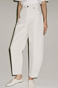 ZW COLLECTION HIGH WAIST STRIPED TAPERED JEANS
