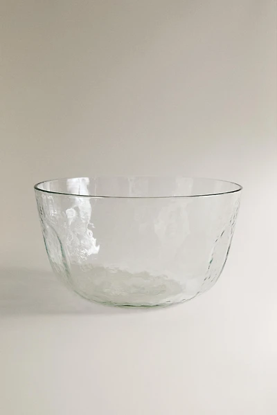 HAMMERED GLASS SALAD BOWL