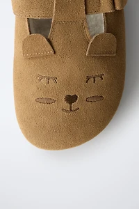 ANIMAL PRINT LEATHER CLOGS