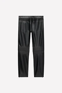 LUDOVIC DE SAINT SERNIN x ZARA LEATHER BIKER PANTS