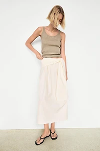 Flowing skirt with scarf detail