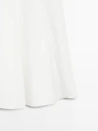 Flowing linen blend midi dress