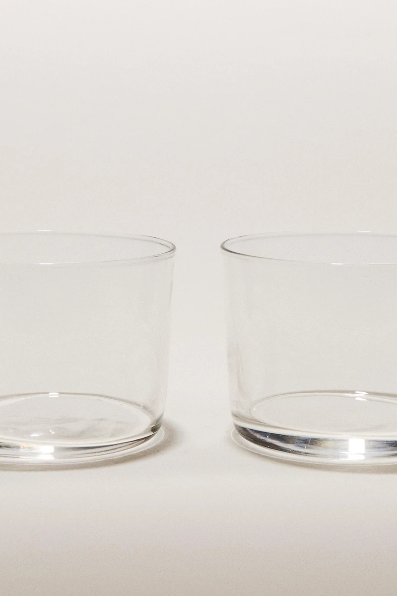 SET OF SHORT GLASS TUMBLERS (SET OF 4)