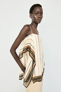 Flowing striped strappy top