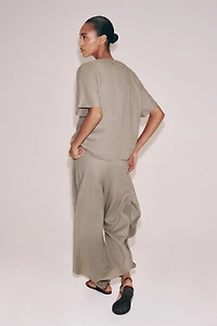 ZW COLLECTION 100% LINEN VENTED PANTS