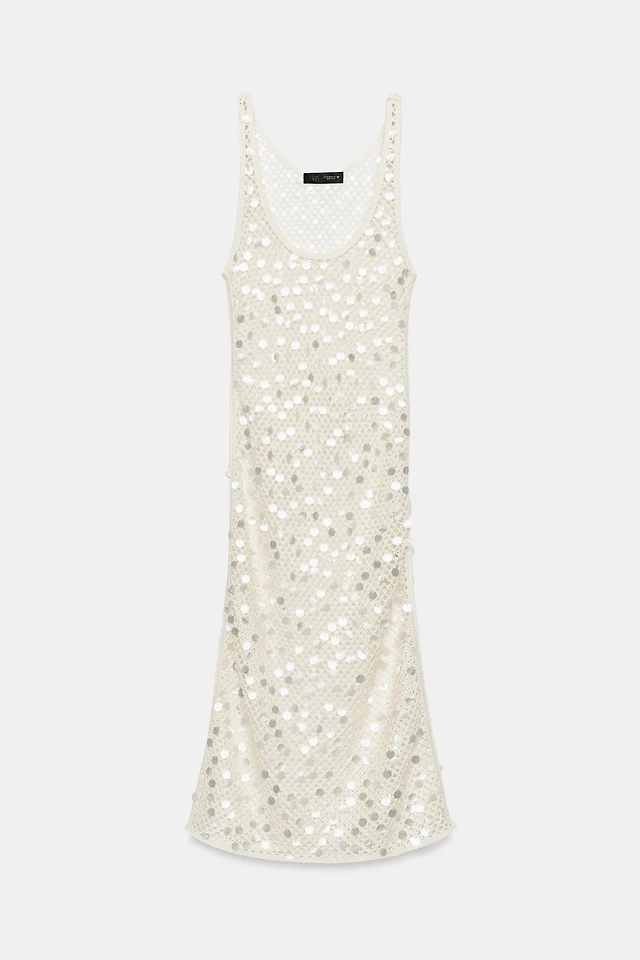 zara velvet sequin dress Zara SEQUIN VELVET MIDI DRESS