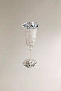 MERCURIZED GLASS CHRISTMAS FLUTE GLASS