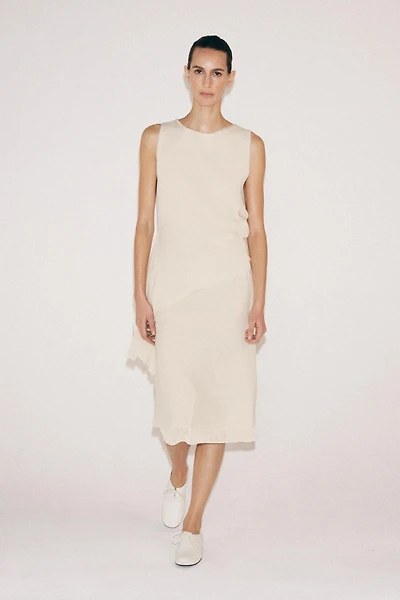 DOUBLE EFFECT MIDI SKIRT