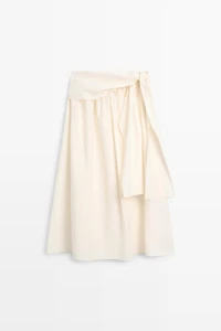 Flowing skirt with scarf detail