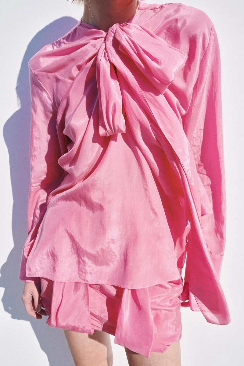 FLOWY BLOUSE WITH TIES ZW COLLECTION