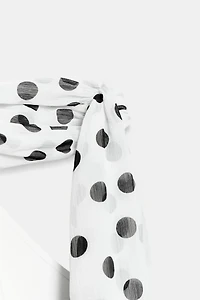 POLKA DOT HALTER SCARF DRESS