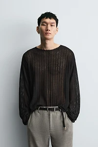 PULLOVER OPENWORK KNIT SWEATER